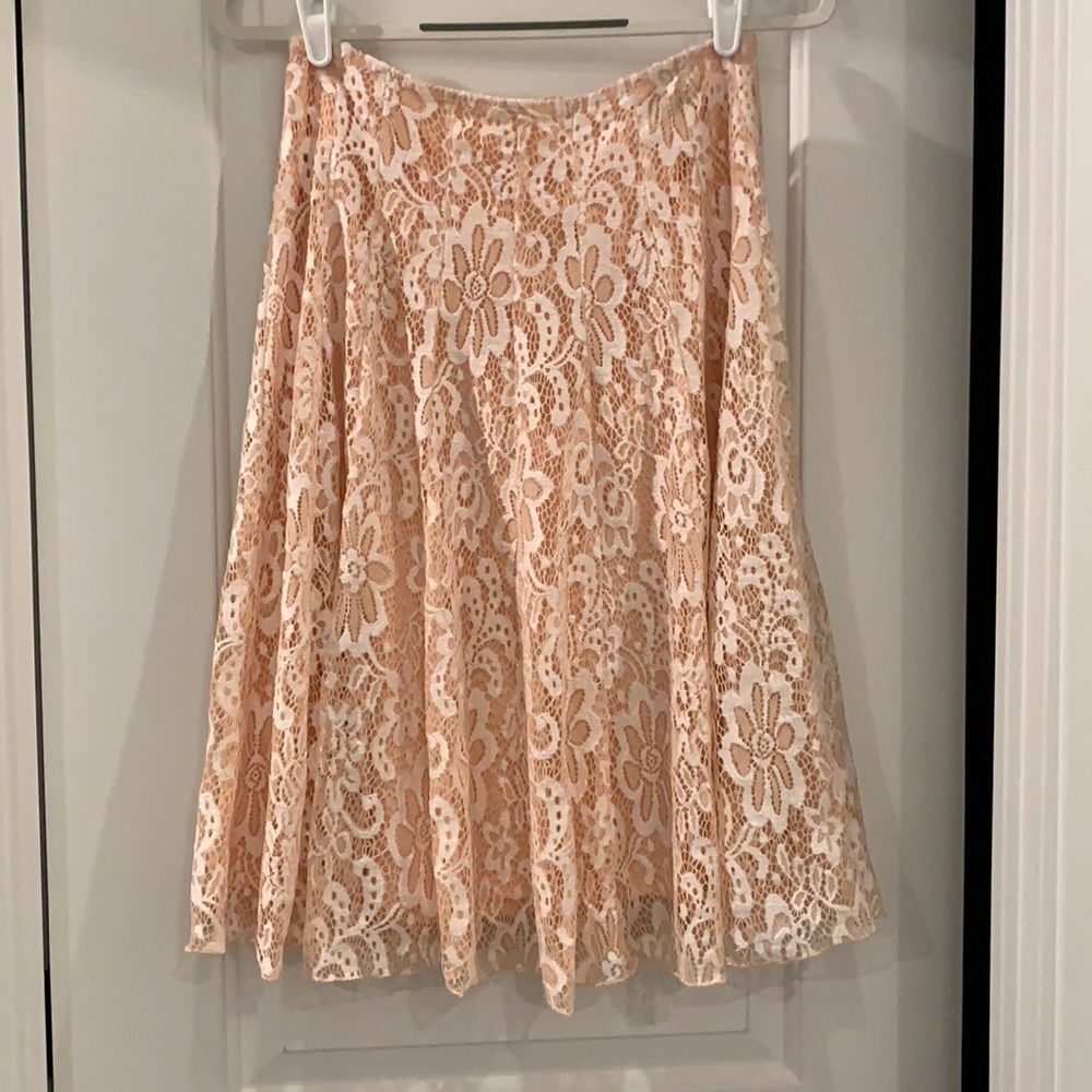 Light pink lace skirt